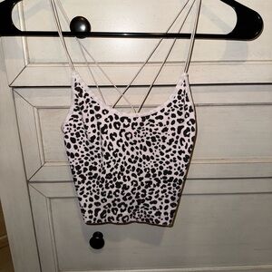 Leopard Print Spaghetti Strap Top